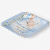 男の赤ちゃんバニーベビーシャワー ペーパープレート (傾斜あり)