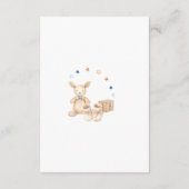 男の赤ちゃんバニー赤ちゃんシャワーベビー本 エンクロージャーカード (裏面)