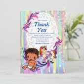 男の赤ちゃんバブルとユニコーンサンキューカード サンキューカード (スタンド正面)