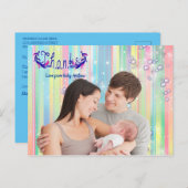 男の赤ちゃんバブルとユニコーン写真はがき ポストカード (正面/裏面)