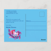 男の赤ちゃんバブルとユニコーン写真はがき ポストカード (裏面)