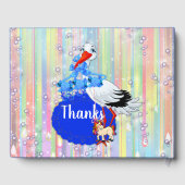 男の赤ちゃんバブル&ユニコーン赤ちゃんシャワーコレクション ゲストブック (裏面)