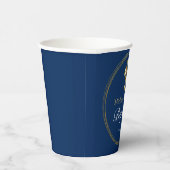 男の赤ちゃんバプティスネイビーブルー金ゴールドクロス 紙コップ (右)