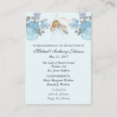 男の赤ちゃんバプティスマル記念神聖カード プレイスカード (正面)