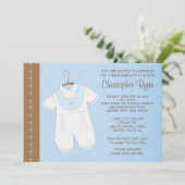 男の赤ちゃんバプティスマ/《キリスト教》洗礼式や命名式の誘導 招待状 (スタンド正面)