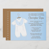 男の赤ちゃんバプティスマ/《キリスト教》洗礼式や命名式の誘導 招待状 (正面/裏面)