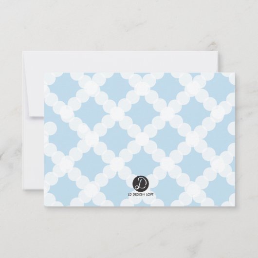 男の赤ちゃんバプテスマ《キリスト教》洗礼式や命名式ブルーホワイト感謝していユーズ サンキューカード (裏面)