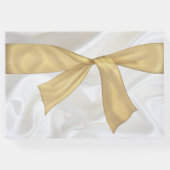 男の赤ちゃんバプテスマ《キリスト教》洗礼式や命名式ホワイト&金ゴールドクロス ゲストブック (裏面)