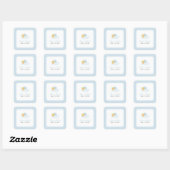 男の赤ちゃんバプテスマ スクエアシール (シート)