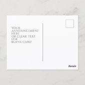 男の赤ちゃんバルーン妊娠告知はがき ポストカード (裏面)