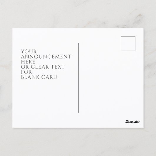 男の赤ちゃんバルーン妊娠告知はがき ポストカード (裏面)