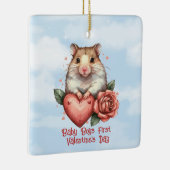 男の赤ちゃんバレンタインデー セラミックオーナメント (右)