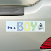 男の赤ちゃんバンパーステッカー バンパーステッカー (車上)