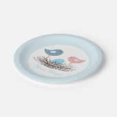 男の赤ちゃんバードズネスト | 赤ちゃんシャワー ペーパープレート (アングル)