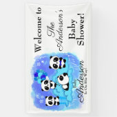 男の赤ちゃんパンドラ(PANDAS)ベビーシャワー 横断幕 (縦)