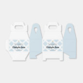 男の赤ちゃんパーソナライズされたバプティスブルー金ゴールドクロスファゴ フェイバーボックス (折り畳みなし)