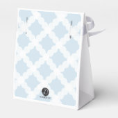 男の赤ちゃんパーソナライズされたバプテスブルー金ゴールドクロス フェイバーボックス (裏面サイド)