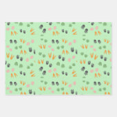 男の赤ちゃんパーソナライズされた恐竜の名前と年齢の誕生日 ラッピングペーパーシート (正面3)