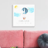 男の赤ちゃんパーソナライズされた誕生統計フォトキャンバス キャンバスプリント (インサイチュ (リビング))