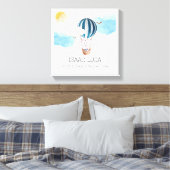 男の赤ちゃんパーソナライズされた誕生統計フォトキャンバス キャンバスプリント (インサイチュ (寝室))