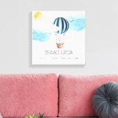 男の赤ちゃんパーソナライズされた誕生統計フォトキャンバス キャンバスプリント (インサイチュ (リビング))