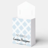 男の赤ちゃんパーソナライズされた《キリスト教》洗礼式や命名式ブルー金ゴールドクロス フェイバーボックス (オープン)