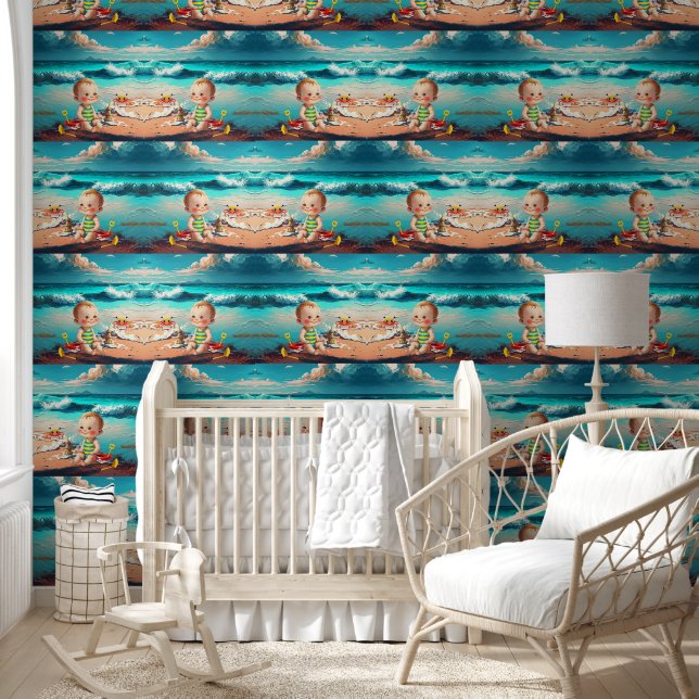 男の赤ちゃんビーチ 壁紙 (キッズ)