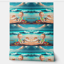 男の赤ちゃんビーチ 壁紙