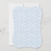 男の赤ちゃんピーター・ラビット1st誕生日ブルーモノグラム 招待状 (裏面)