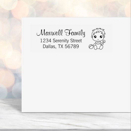 男の赤ちゃんファミリアドレス セルフインキングスタンプ