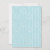 男の赤ちゃんファミリーシャワー揺動馬招待状 招待状 (裏面)