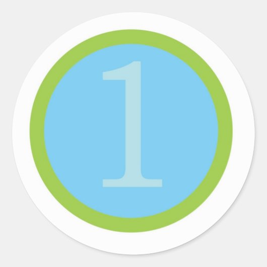 男の赤ちゃんファースト・ブリスデイ ラウンドシール (正面)