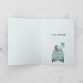 男の赤ちゃんフィアット500オランダおめでとう カード (内部)