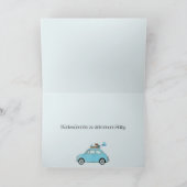 男の赤ちゃんフィアット500ドイツおめでとう カード (内部)