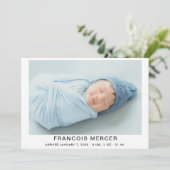 男の赤ちゃんフォトコラージュ誕生 案内状 (スタンド正面)
