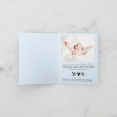 男の赤ちゃんフォトサンキューブルー誕生 案内状 (内部)