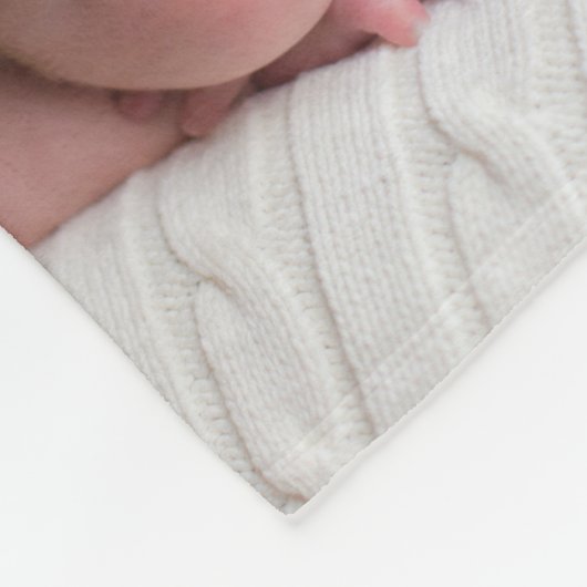 男の赤ちゃんフォトブルーカスタム宗教クリスマス フリースブランケット (角)