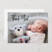 男の赤ちゃんフォトベビーシャワー感謝していユーハンドレット ポストカード (正面/裏面)