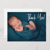 男の赤ちゃんフォトベビーシャワー感謝していユーハンドレット ポストカード (正面/裏面)