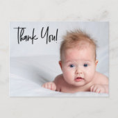 男の赤ちゃんフォトベビー感謝していシャワーYou Script ポストカード (正面)