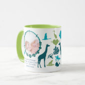 男の赤ちゃんフォトマグカップベビー統計かわいい鳥 マグカップ (正面左)