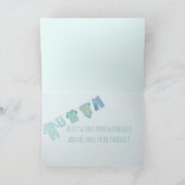 男の赤ちゃんフランスの祝い カード (内部)