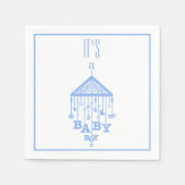男の赤ちゃんブルーかわいらし男の赤ちゃん発表 スタンダードカクテルナプキン (正面)