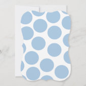 男の赤ちゃんブルーのボディスーツ男の子赤ちゃんシャワー 招待状 (裏面)