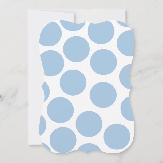 男の赤ちゃんブルーのボディスーツ男の子赤ちゃんシャワー 招待状 (裏面)