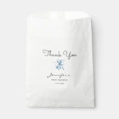 男の赤ちゃんブルーウォーター色花模様ベビーシャワー フェイバーバッグ (正面)