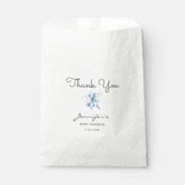 男の赤ちゃんブルーウォーター色花模様ベビーシャワー フェイバーバッグ