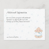 男の赤ちゃんブルーキャリッジのベビシャワー招待状 インビテーションポストカード (裏面)