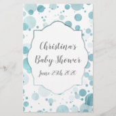 男の赤ちゃんブルーシャワーゲームの予測とアドバイス (裏面)