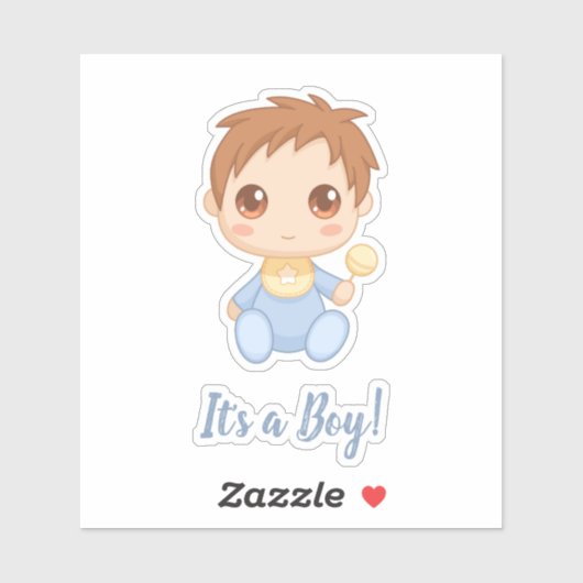 男の赤ちゃんブルージャンプスーツ シール (シート)